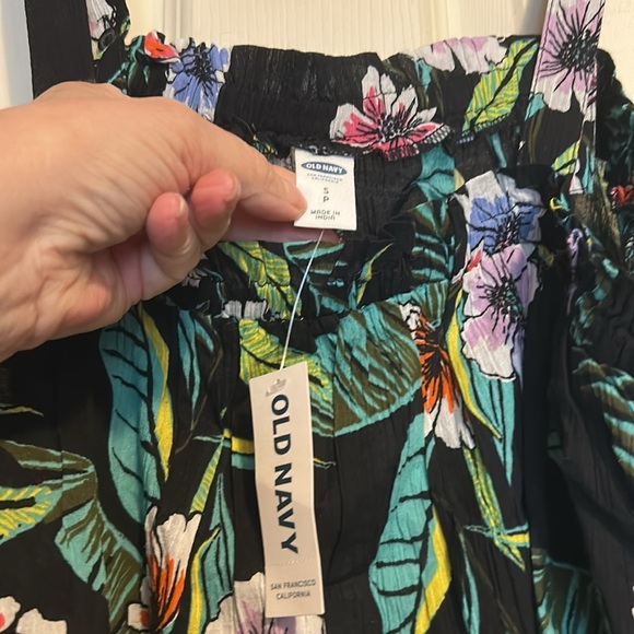 Old Navy Dress/Bathing Suit Cover Up Size Small Black Tropical - Picture 5 of 8